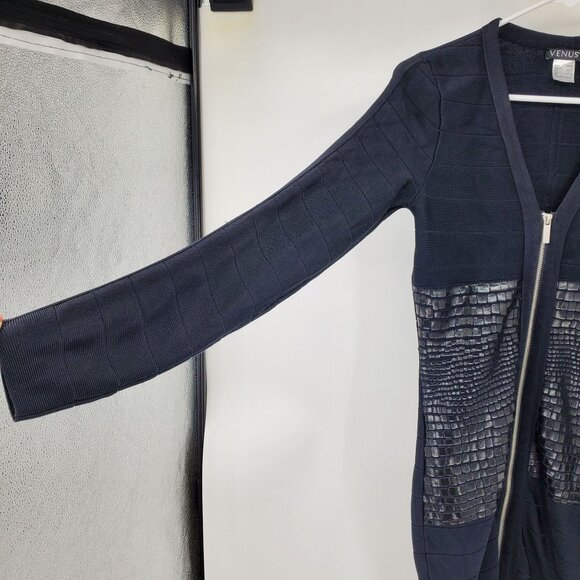 Venus Zip Up Bodycon‎ Long Sleeve Dark Fairy Grunge Goth Women's Dress Small - Picture 4 of 12